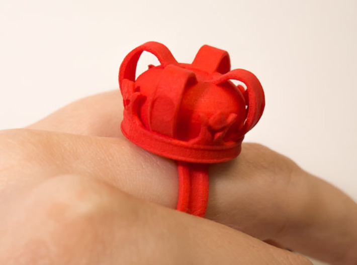 Crown Ring 3d printed Straight from Shapeways