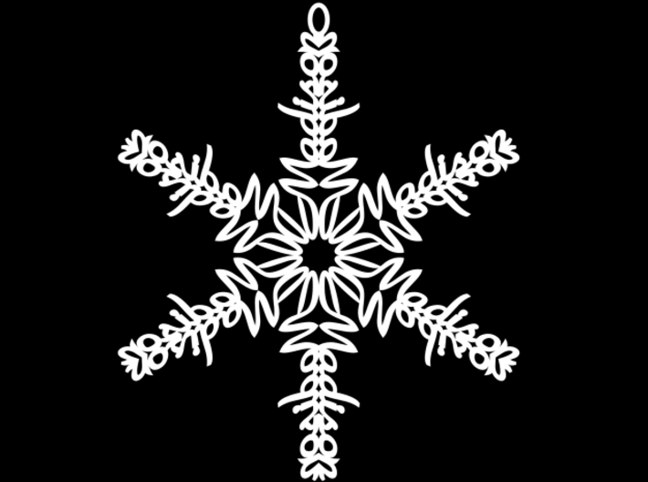 Madison snowflake ornament 3d printed