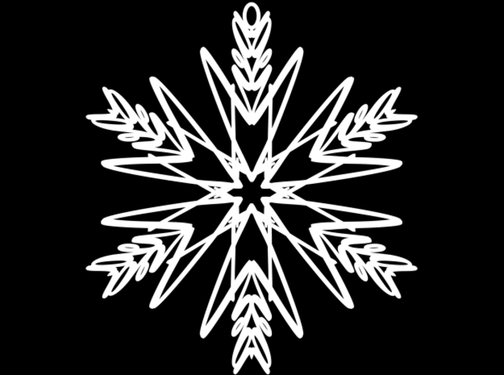 Ava snowflake ornament 3d printed