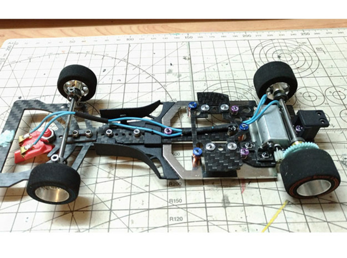 Mini-Z F1 adapter for Scaleauto Klasse 1 chassis 3d printed 