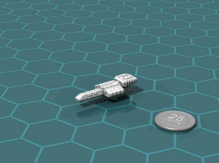 Eltanni Heavy Carrier 3d printed Render of the model, with a virtual quarter for scale.