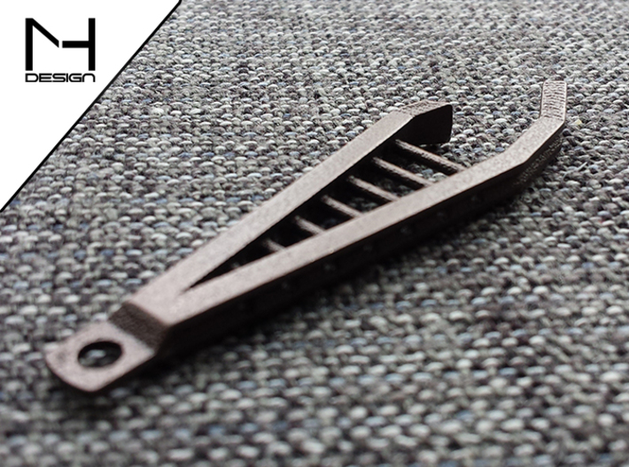 Industrial Bottle Opener 3d printed Polished Bronze Steel