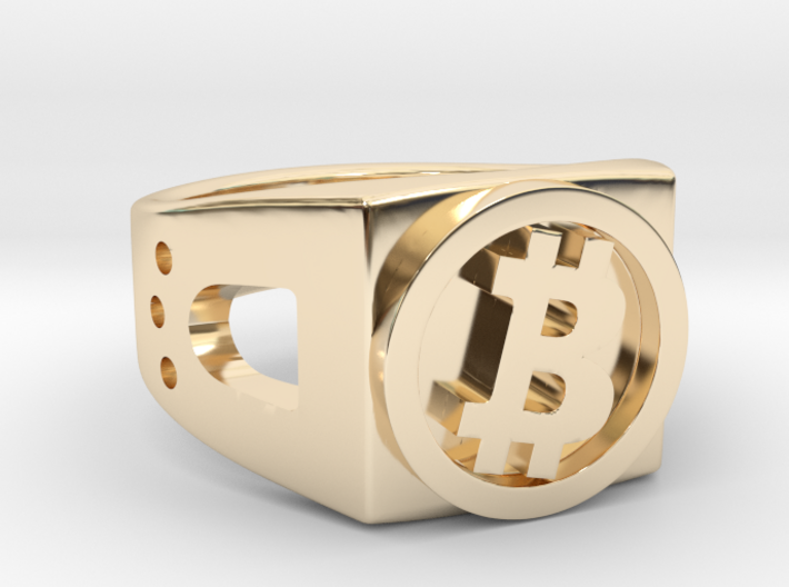 Bitcoin Ring 3d printed