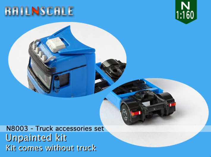 Truck accessories set (N 1:160) 3d printed