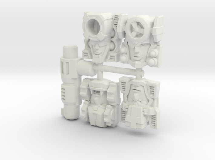 Fembot Faces Four Pack 3d printed