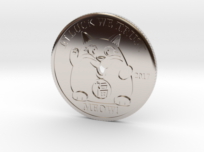 Lucky Cat Coin 3d printed
