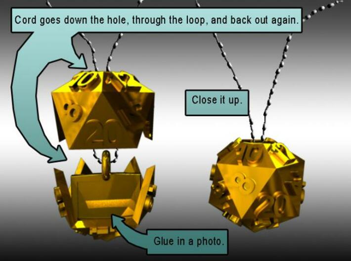 D20 Necklace 3d printed Instructions