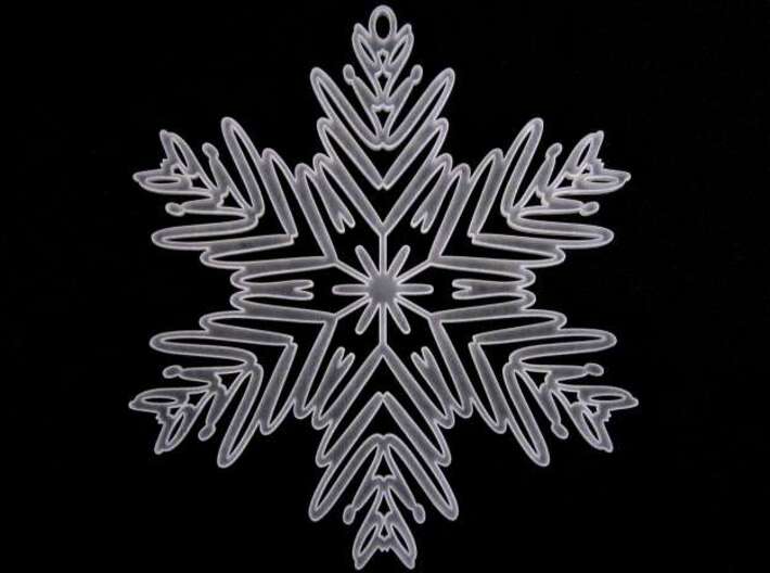 Mia snowflake ornament 3d printed Mia snowflake printed in Frosted Ultra Detail