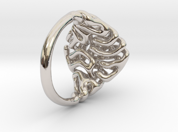 Reaction Diffusion Ring Nr. 6 (Size 56) 3d printed