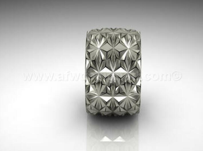 Complex Geometric Triangle Pattern Band - Simple 3d printed Repeating Tirangle Pattern Band