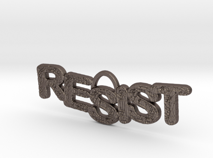 RESIST Pendant 3d printed