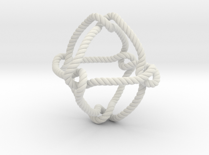 Octahedral knot (Rope with detail) 3d printed