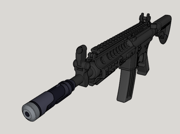 Vanquish Sniper Airsoft Silencer (14mm Self-Cuttin 3d printed 