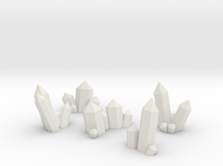 Small Basing Crystal Clusters 3d printed