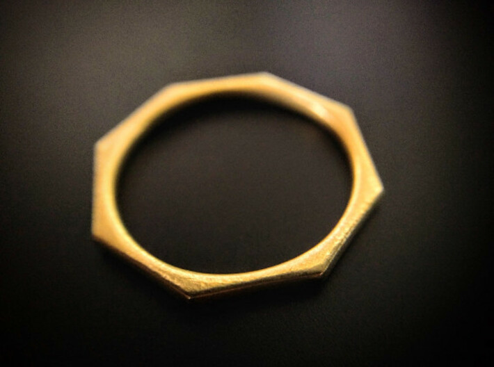 Octagon Ring 3d printed
