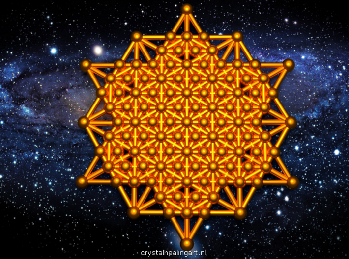 64 Tetrahedron Grid - Merkaba Matrix 3d printed Artist impression of the 64 tetrahedron grid