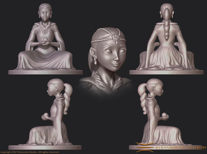 The Childlike Empress Lamp Statuette 10cm 3d printed detail
