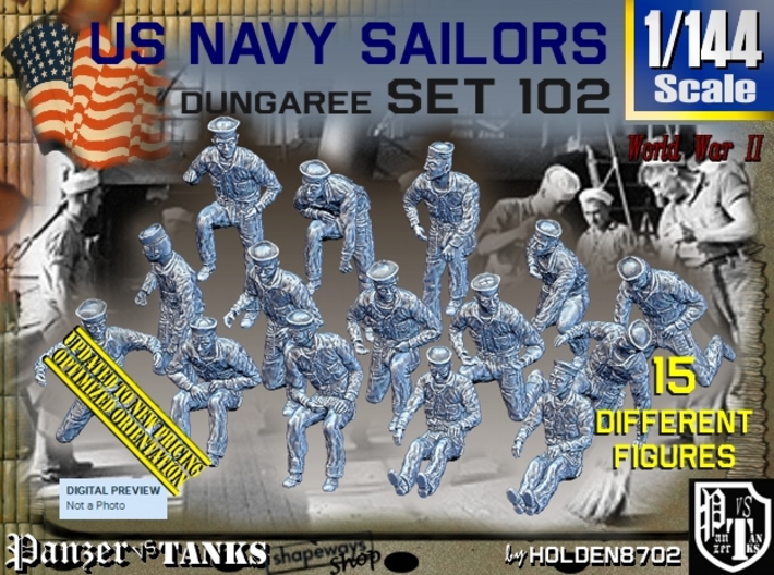 1/144 USN Dungaree Set 102 3d printed