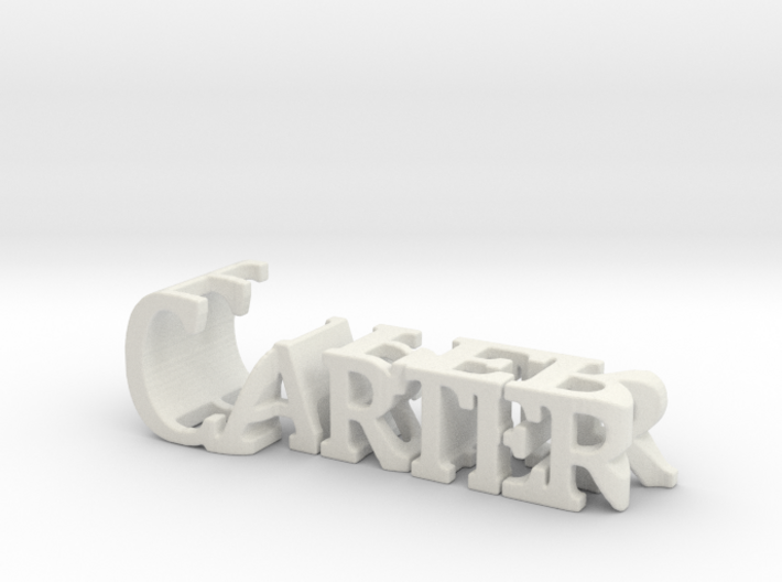 3dWordFlip: Carter/Piper 3d printed