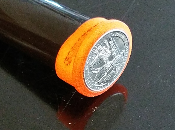 Snuffey Lighter Crown 3d printed A US quarter fits snugly in the base