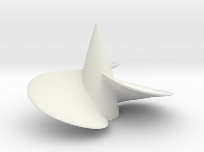 Single left hand ship propeller f. Bismarck/Tirpi 3d printed