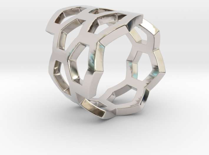 Honeycomb Ring 3d printed