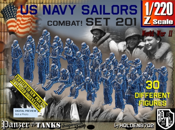 1/220 USN Combat set 201 3d printed
