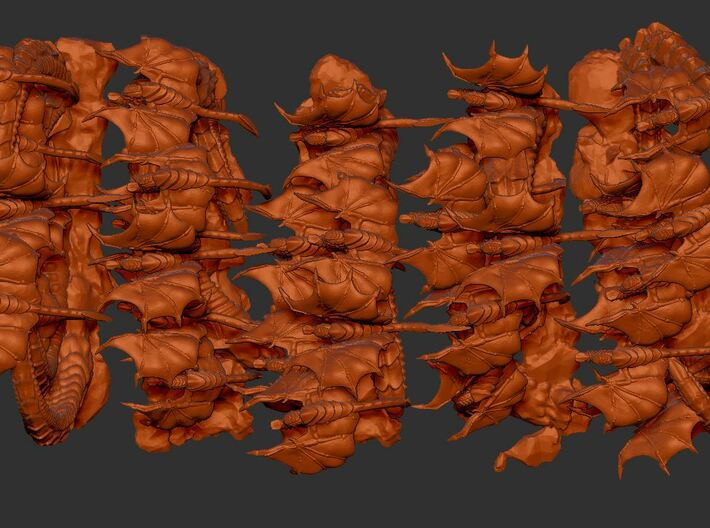 Alen Bug Bats Swarm for 40x12 bases (for 8mm scale 3d printed 