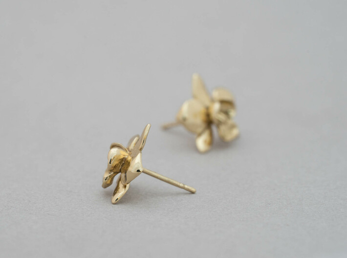 Petite Orchid Earrings 3d printed 