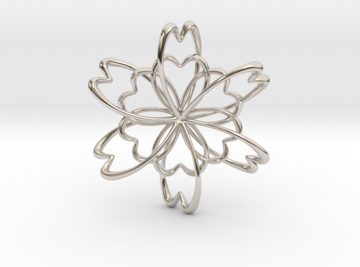 Spiral Petals Pendant 3d printed