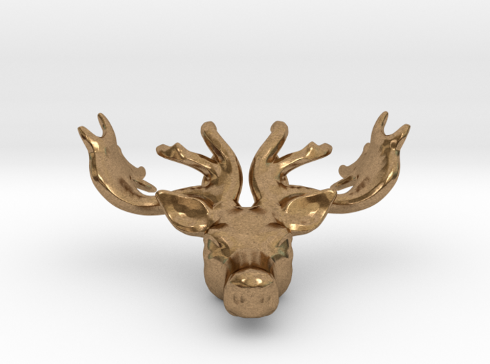 Faceted Reindeer Pendant 3d printed
