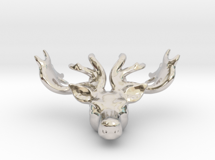 Faceted Reindeer Pendant 3d printed