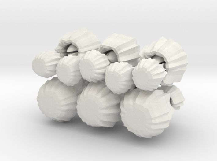 Barnacle, set of 16, low clearance 3d printed