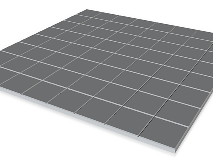 15mm Scale Floor Tiles 12m Square Room 3d printed