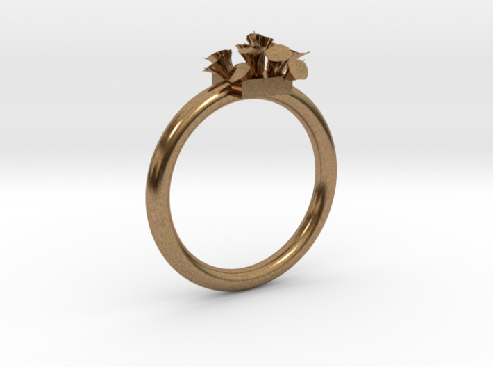 Size 10.5 Lilies Ring Customizable Size 3d printed