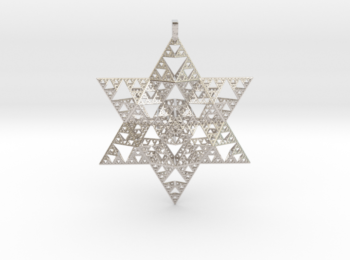 Sierpenski Star of David Ornament 3d printed