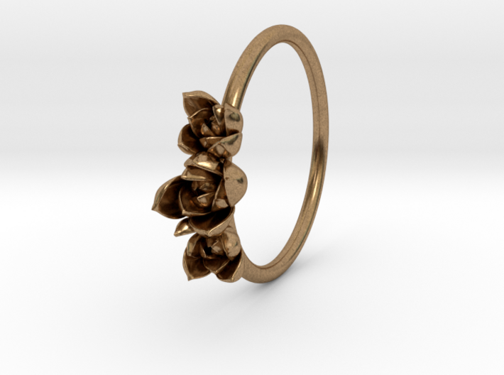 Succulent Trio Ring 3d printed