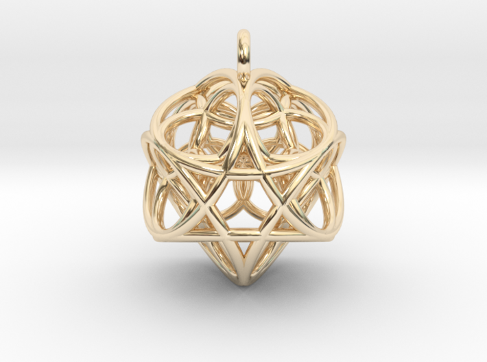 Flower of Life Fire Pendant 3d printed