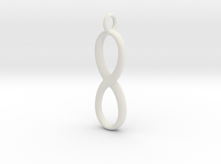 Earring infinity symbol 3d printed