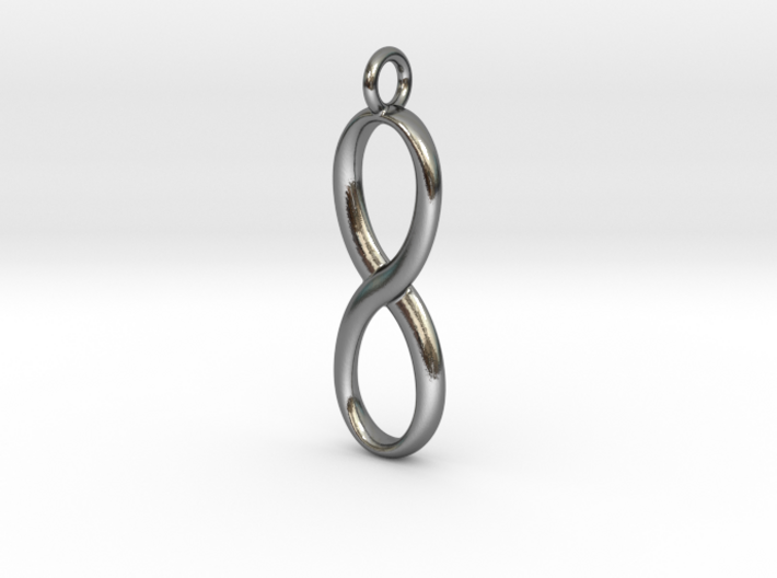 Earring infinity symbol 3d printed 