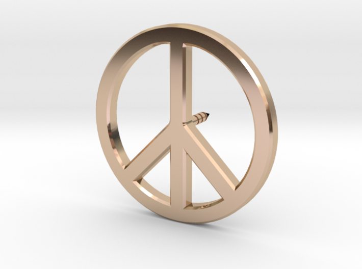 Peace Symbol Lapel Pin 3d printed