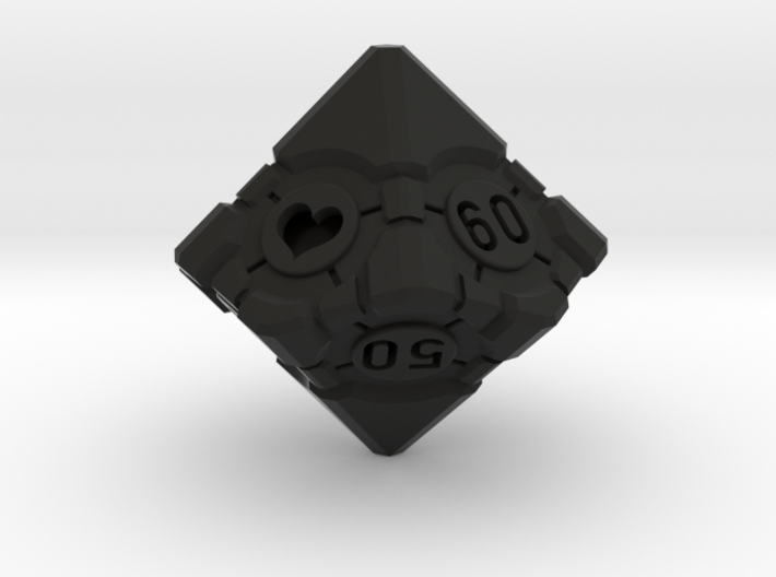 Spindown Companion Cube 10D10 - Portal Dice 3d printed