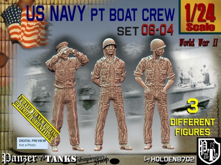 1/24 USN PT Crew Set06-04 3d printed