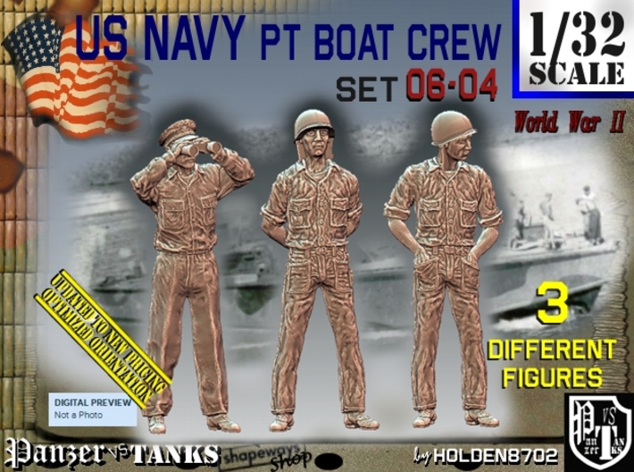 1/32 USN PT Crew Set06-04 3d printed