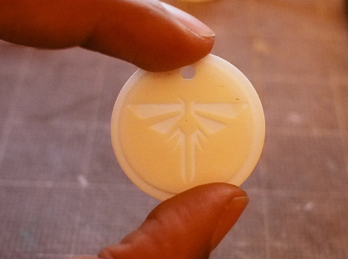 The Last of Us Firefly Pendant - Plastic 3d printed White strong and flexible print