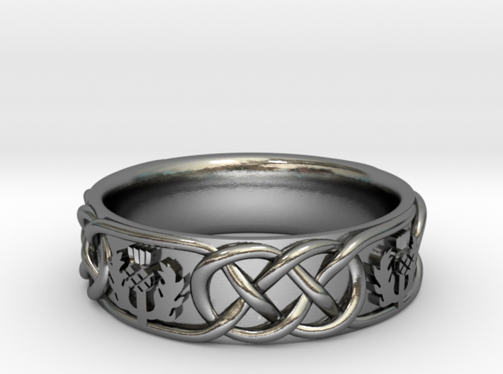 Scottish Thistle Ring 3d printed 