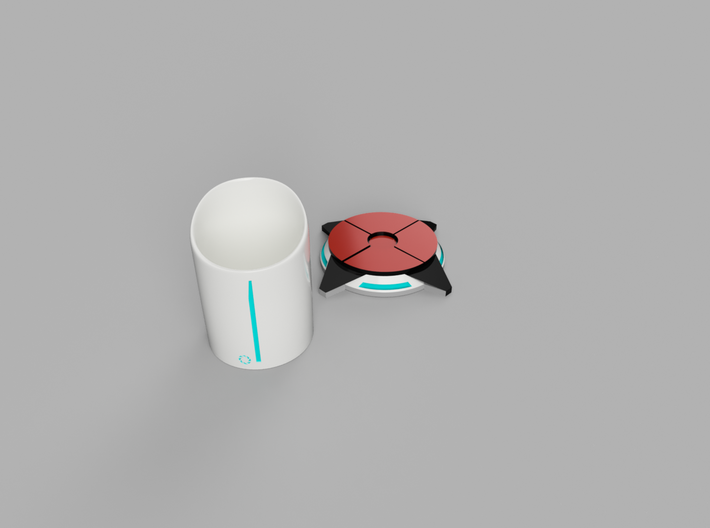 Portal ® Coffee Cup - portal 2 pillar button 3d printed 