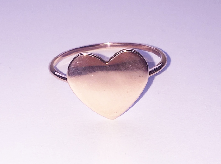 Thin Heart Ring 3d printed