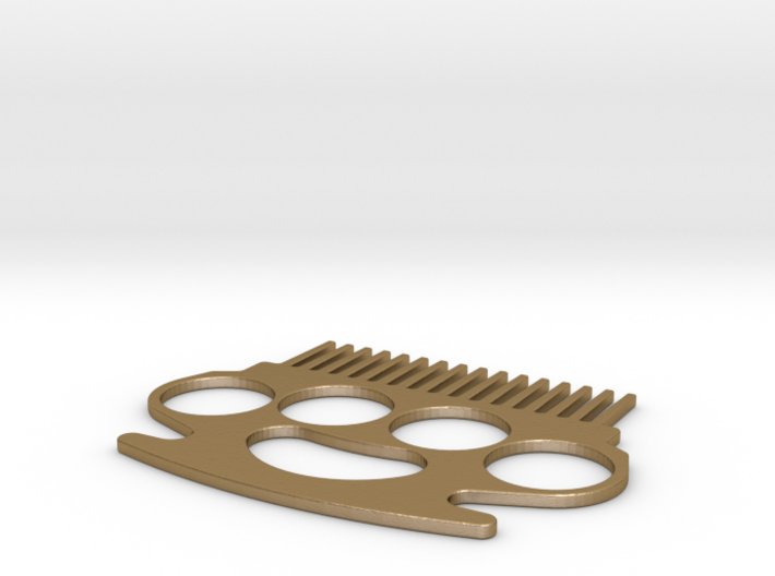 Brass Knuckle Comb/Beard Comb (outward teeth) 3d printed