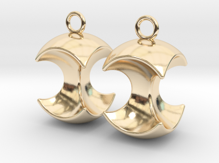 Apple earrings 3d printed